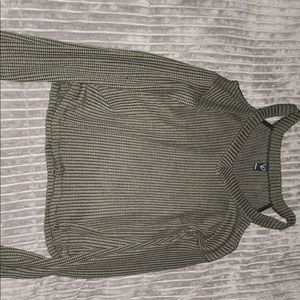 Olive open shoulder Long Sleeve